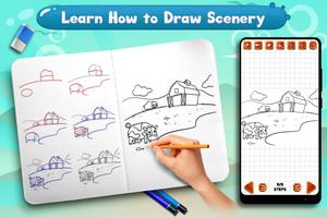 Learn to Draw Scenery & Nature اسکرین شاٹ 2
