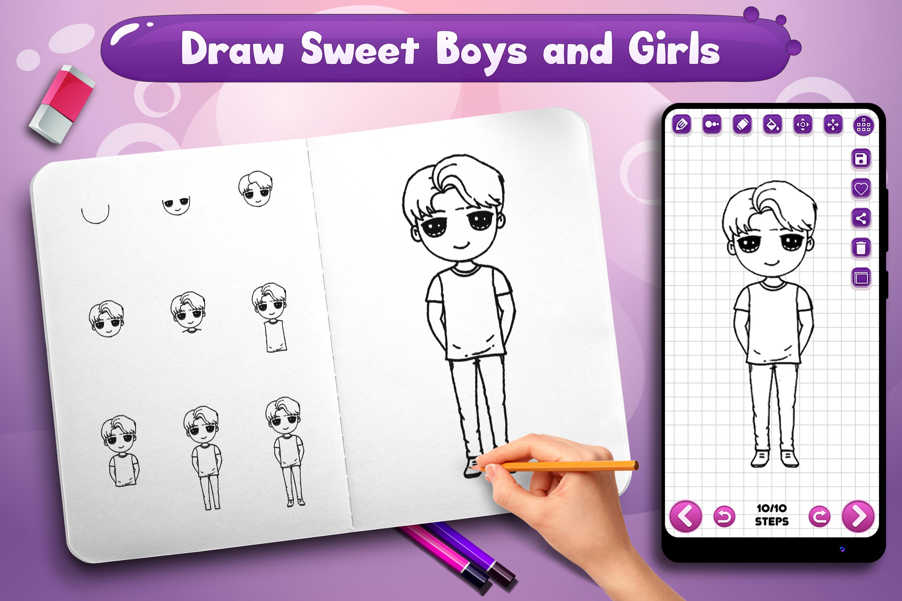 Learn To Draw Sweet Boys Cute Girls For Android Apk Download
