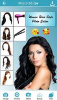 Women Hair Style Photo Editor Affiche
