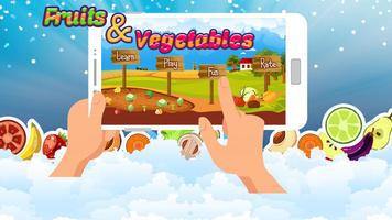 Fruit vegetables learning apps for kids fun games постер