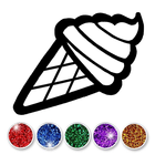 Glitter ice cream coloring simgesi