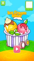 Glitter ice cream coloring постер