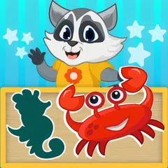 キッズパズルゲーム。動物の音-動物を学ぶ