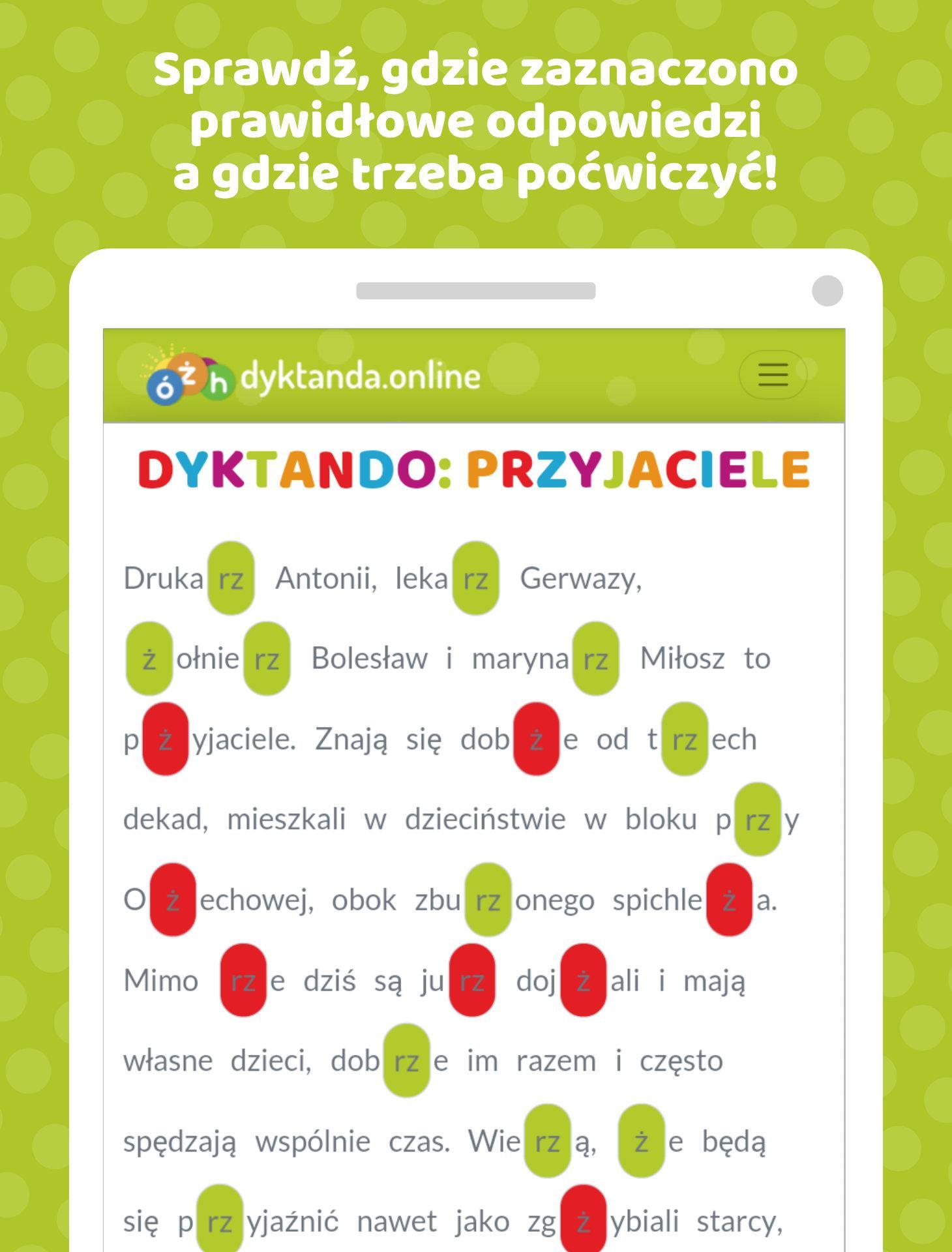 Dyktando Klasa 7 Do Uzupełnienia Dyktanda dla klas 1-6! Ćwicz ortografię wszędzie! APK do pobrania na