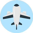 Online flight ticket booking icon