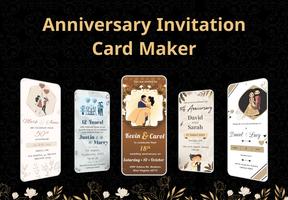 Anniversary Invitation Card Affiche