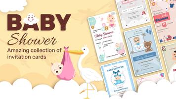 Baby Shower Invitation Card Affiche