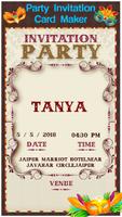 Party Invitation Card Maker Affiche