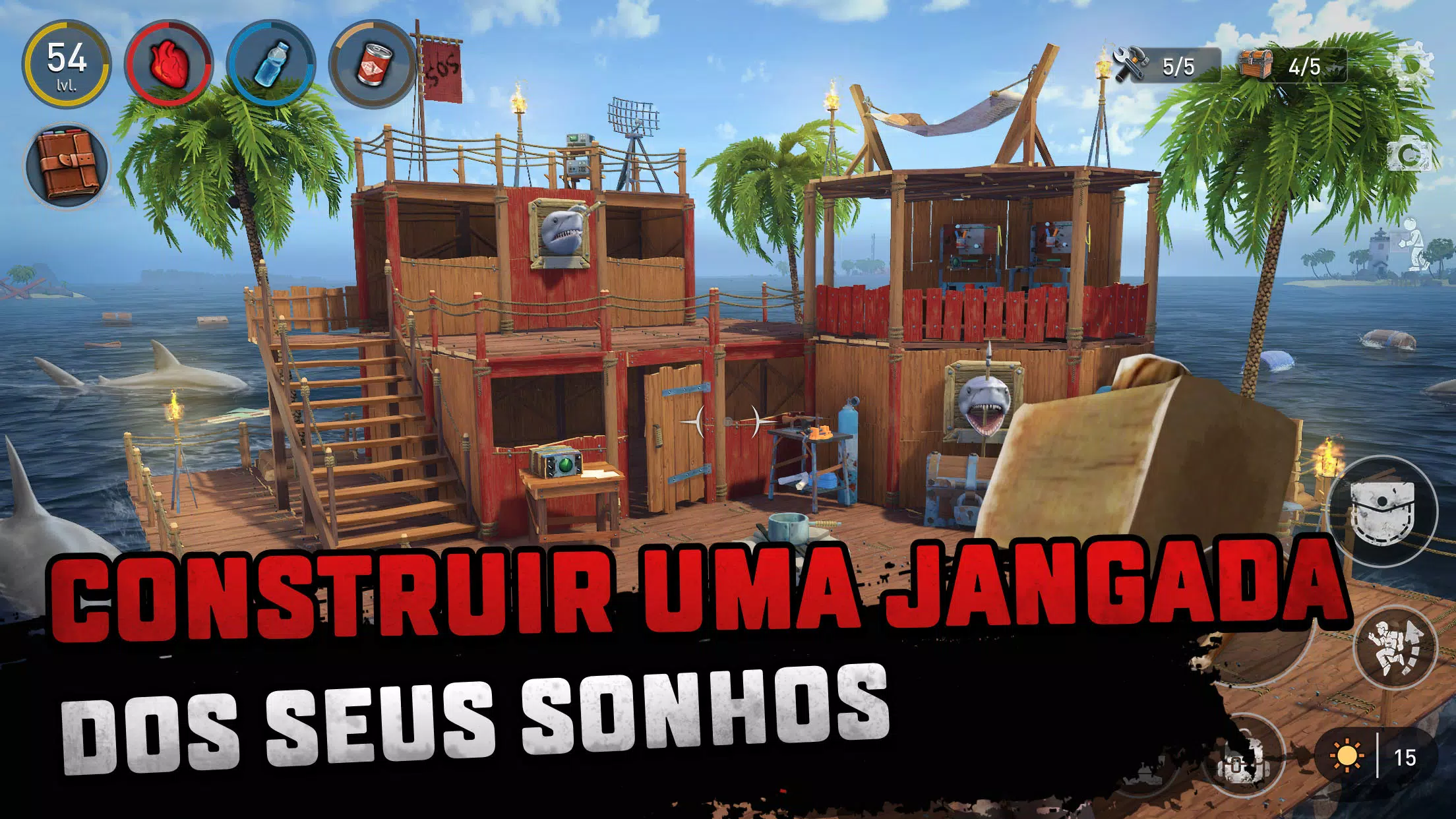 MINHA PRIMEIRA VEZ JOGANDO ROBLOX EM UM SIMULADOR DE RAFT 