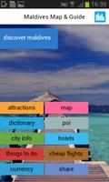 Carte et Guide des Maldives Affiche