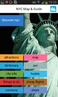New York Offline Carte Guide Affiche
