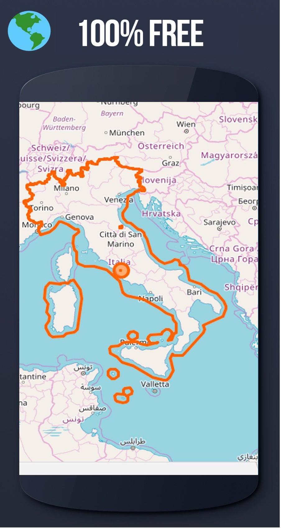 ✓ Italy Offline Maps with gps free APK Android