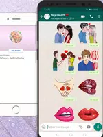 WHATSAPP에 대한 키스와 입술 스티커 Ekran Görüntüsü 1