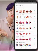 WHATSAPP에 대한 키스와 입술 스티커 Ekran Görüntüsü 5