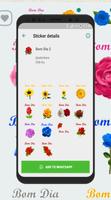 Figurinhas de Bom Dia com Flores - WAStickerApps Ekran Görüntüsü 1