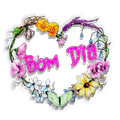 Figurinhas de Bom Dia Boa Tarde e Boa Noite flores