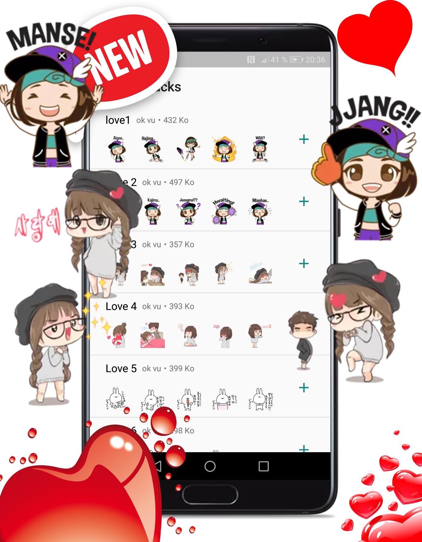 Korean stickers for WhatsAppWaStickers APK for Android Download