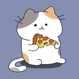 Raum Katze Ich will eine Pizza Zeichen