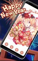 Happy New Year Theme | Beautiful Girl Wallpaper Affiche