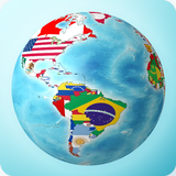 Flags On the Globe أيقونة