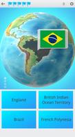 Flags On the Globe الملصق