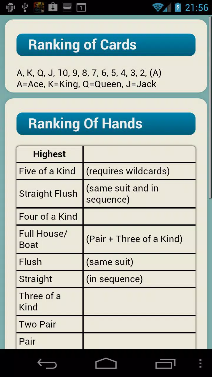 Poker Rules Quikies Poker Rules Quikies