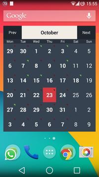 Monthly Calendar Widget screenshot 1