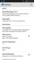 Send Message + SMS Server capture d'écran 2
