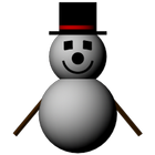 Skiing Snowman-icoon