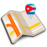 Karte von Kuba offline Zeichen