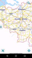 Map of Belgium offline পোস্টার