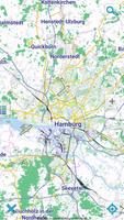 Carte de Hambourg hors-ligne Affiche