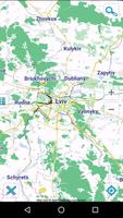 Map of Lviv offline پوسٹر