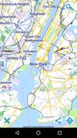 Map of New York offline পোস্টার