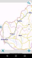 Map of Slovakia offline पोस्टर