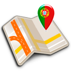 Mapa de Portugal off-line ícone
