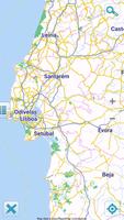 Mapa de Portugal off-line Cartaz