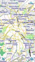 Map of Paris offline Plakat