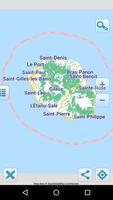 Map of Reunion offline penulis hantaran