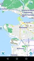 Carte de Vancouver hors-ligne Affiche