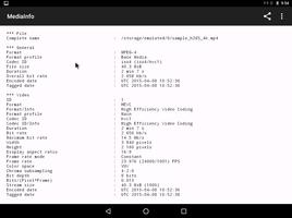 Mediainfo capture d'écran 1