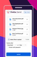 Firefox Send imagem de tela 1