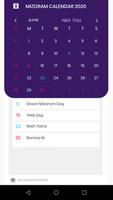 Mizoram Calendar 2020 capture d'écran 2