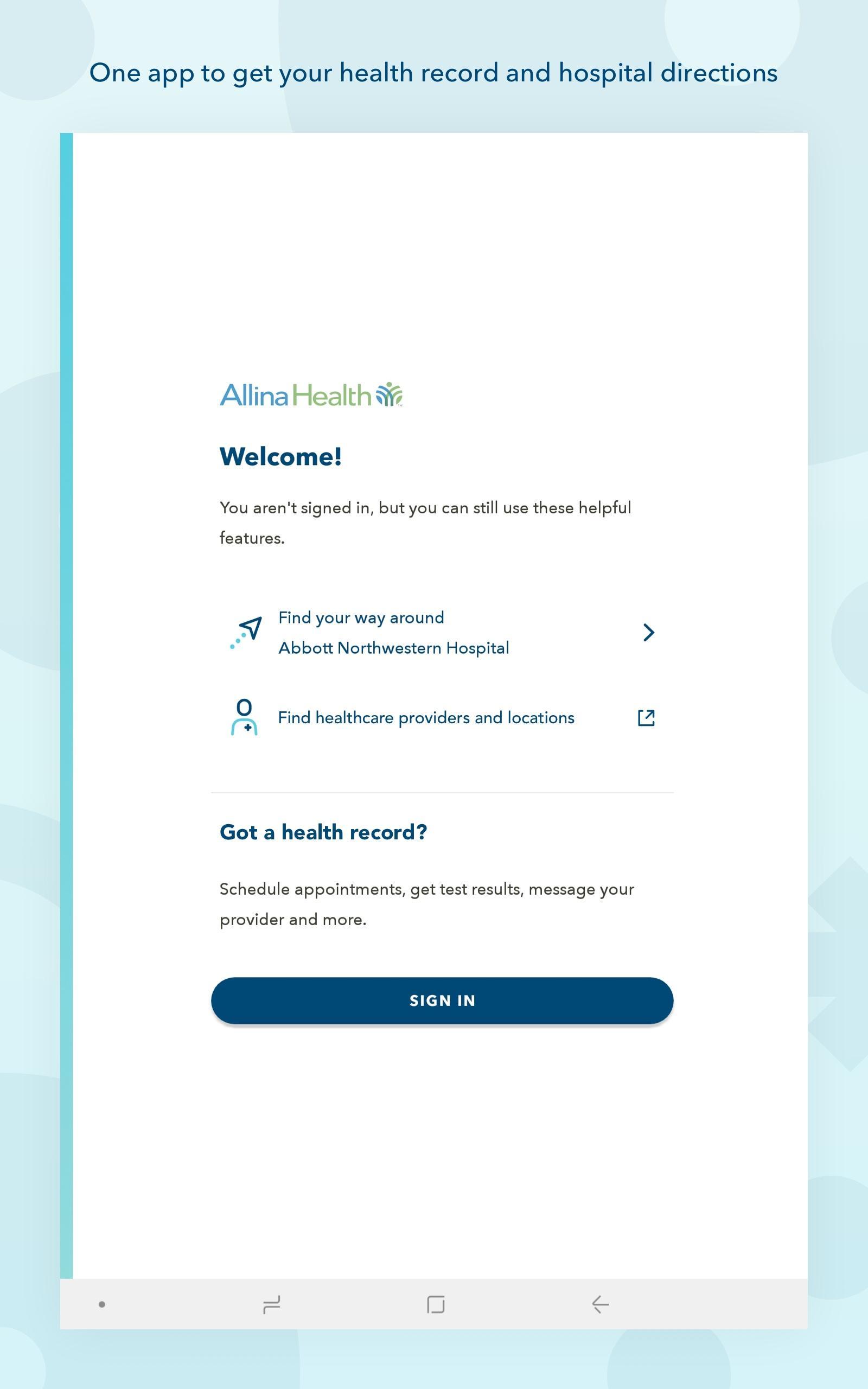 allina health virtual visit app