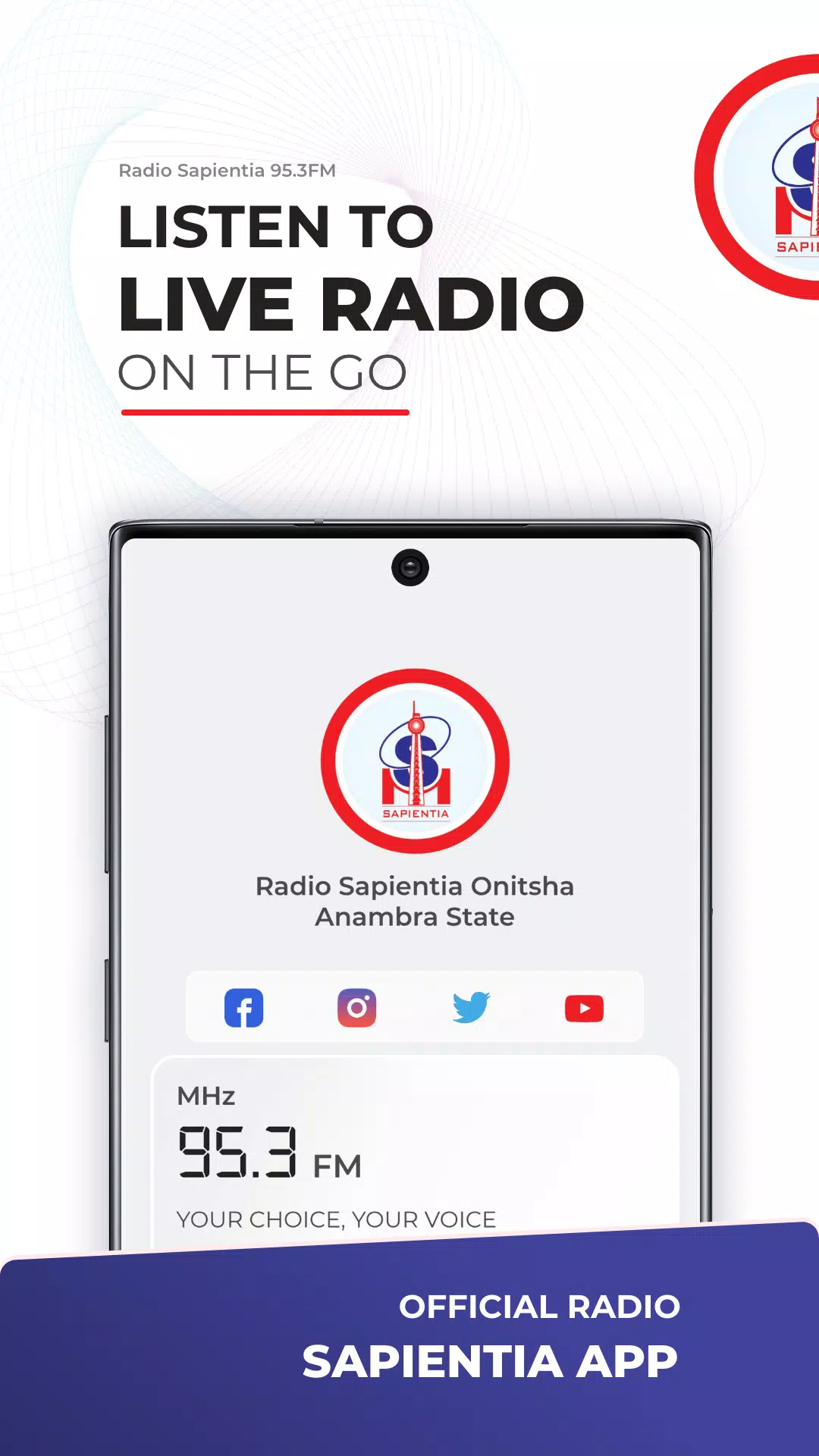 Radio Sapientia 95.3FM Onitsha APK للاندرويد تنزيل