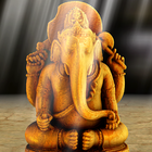 3D Golden Ganesha Wallpaper icône