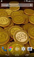 Bitcoins 3D Cartaz