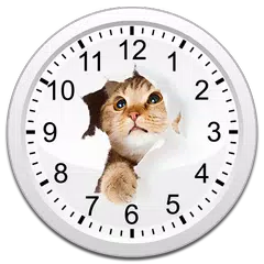 猫の時計ウィジェット
