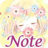 Simple Notepad Flowery Kiss-icoon