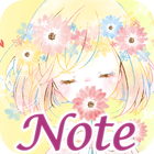Simple Notepad Flowery Kiss Zeichen